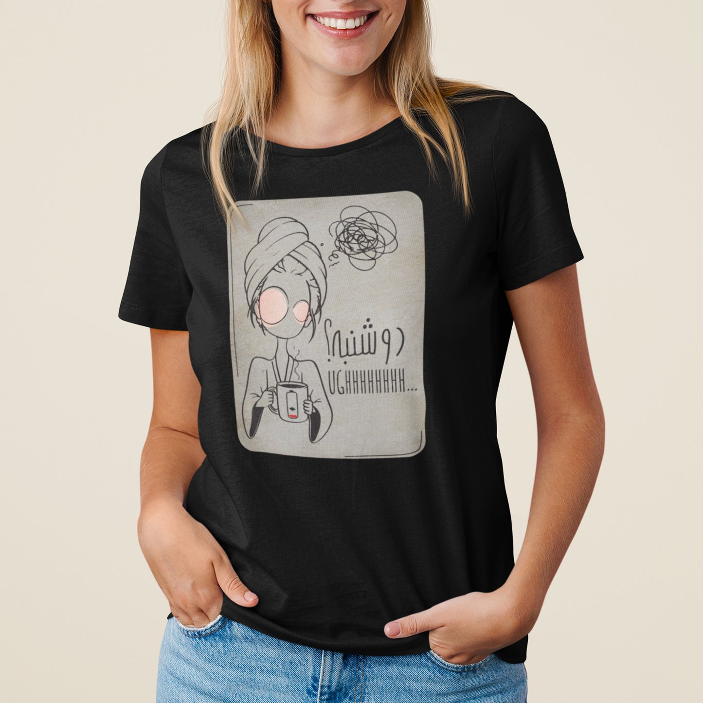 Persian funny T-Shirt, دوشنبه، Monday, Iranian Art Shirt, Unique Gift for Her, Art line Persian Design