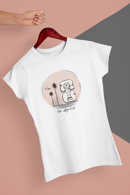 Los Angeles World Cup 2026 Unisex T Shirt, Minimal LA Soccer Graphic Tee, World Cup Inspired Palm Tree Art Line Shirt, Soccer Fan Gift