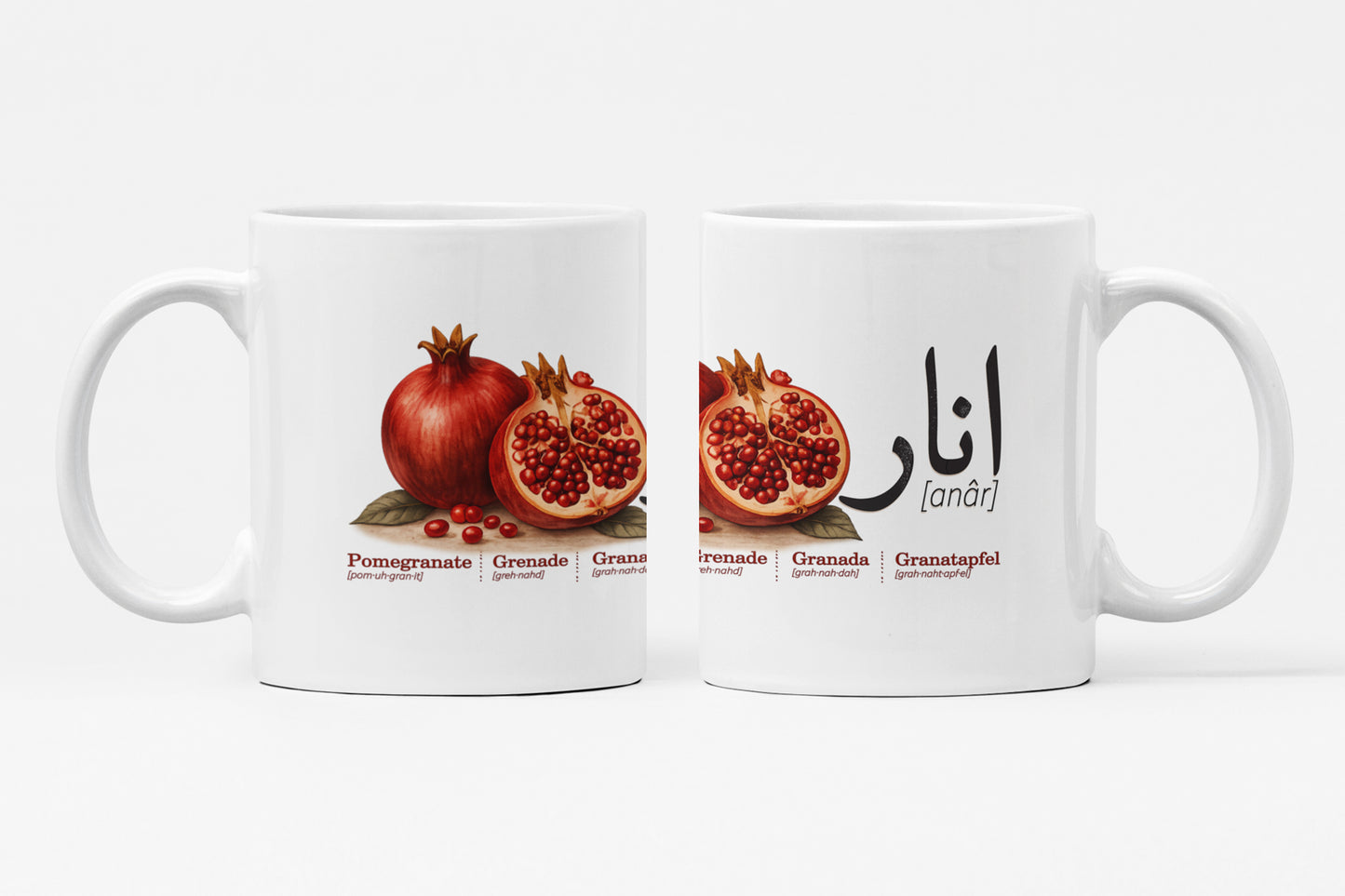 Anar Mug – Persian Pomegranate Ceramic Coffee Cup - Persian Mug