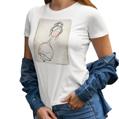 Funny T-Shirt, Wine Down Weeken,  Iranian Art Shirt, Unique Gift for Her, Art line Persian Design