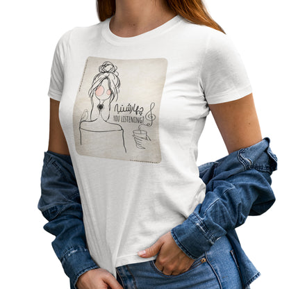 Persian T-Shirt,چهارشنبه ،  Wednesday , Iranian Art Shirt, Unique Gift for Her, Art line Persian Design