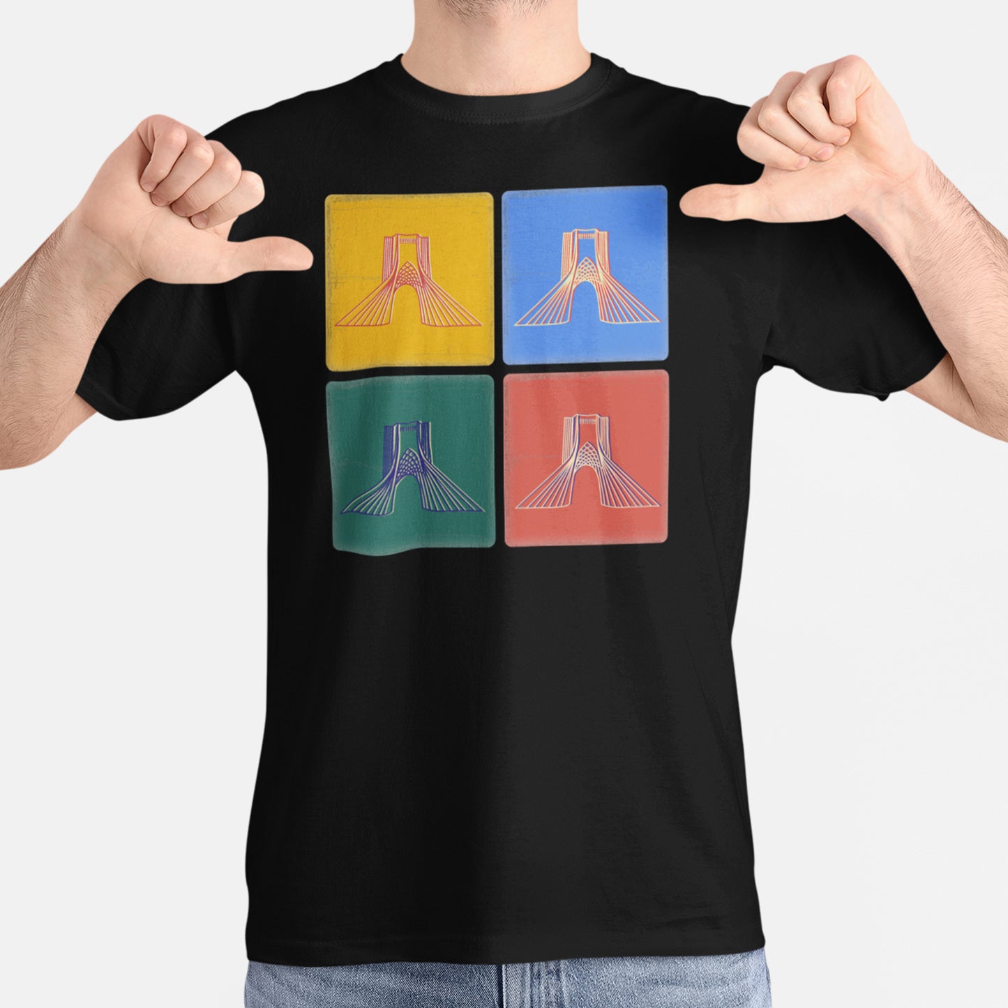 Persian T-Shirt, Azadi, Iranian Art Shirt, Unique Gift for Her/Him, Minimalist Persian Design