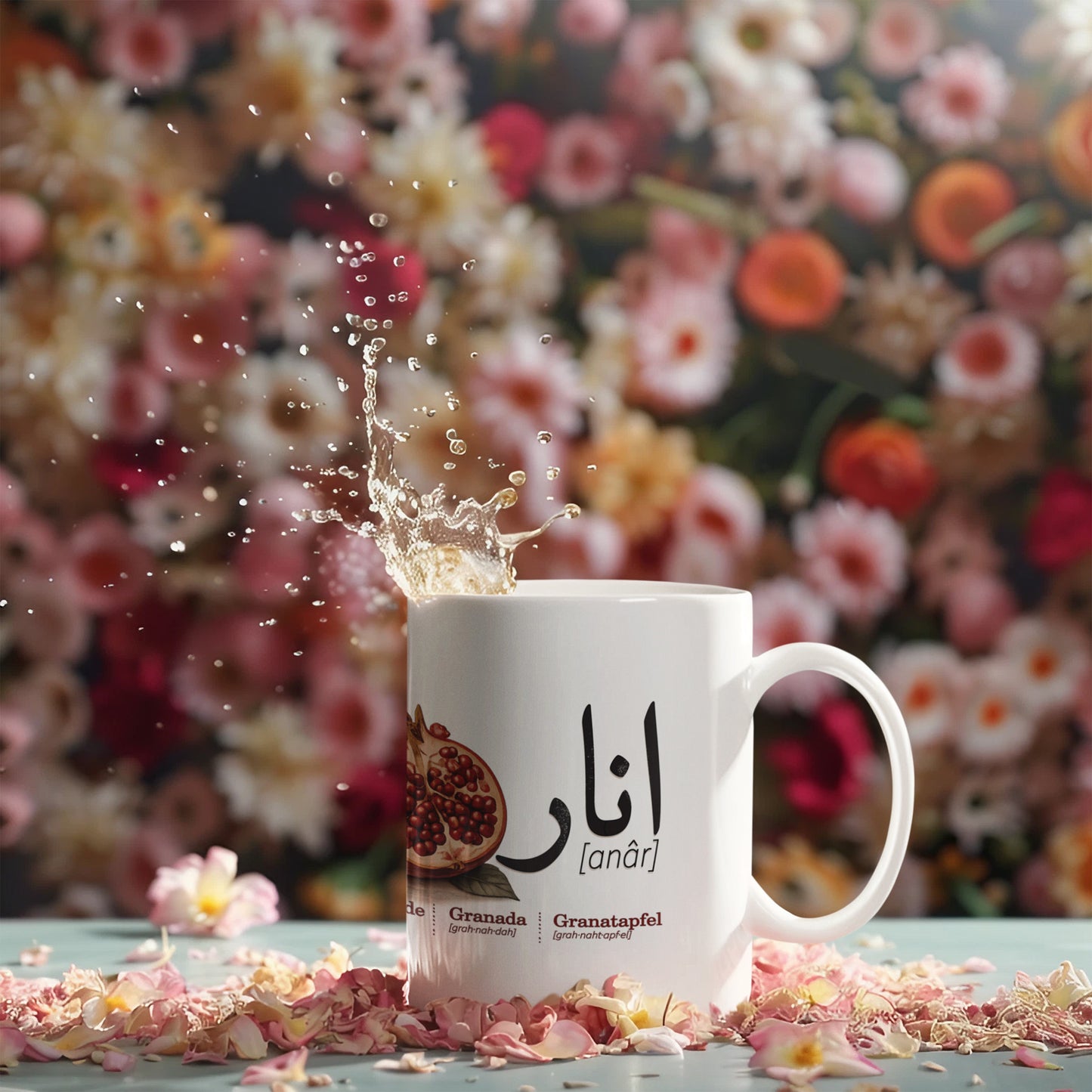 Anar Mug – Persian Pomegranate Ceramic Coffee Cup - Persian Mug