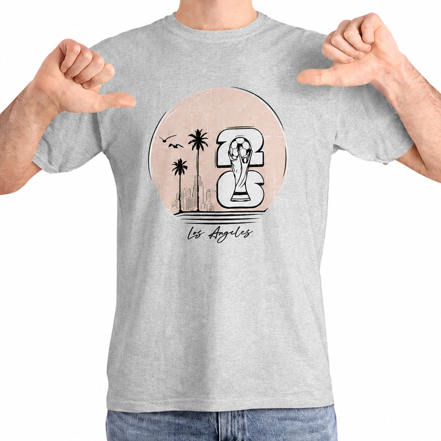 Los Angeles World Cup 2026 Unisex T Shirt, Minimal LA Soccer Graphic Tee, World Cup Inspired Palm Tree Art Line Shirt, Soccer Fan Gift