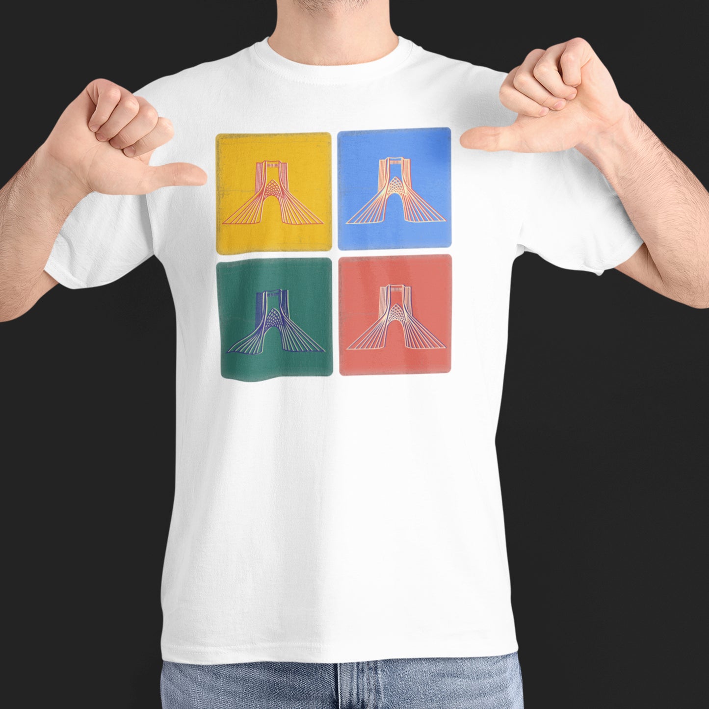 Persian T-Shirt, Azadi, Iranian Art Shirt, Unique Gift for Her/Him, Minimalist Persian Design