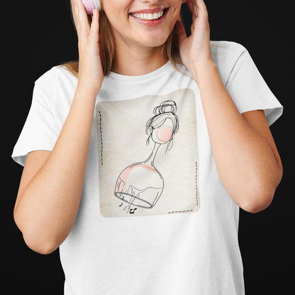 Funny T-Shirt, Wine Down Weeken,  Iranian Art Shirt, Unique Gift for Her, Art line Persian Design