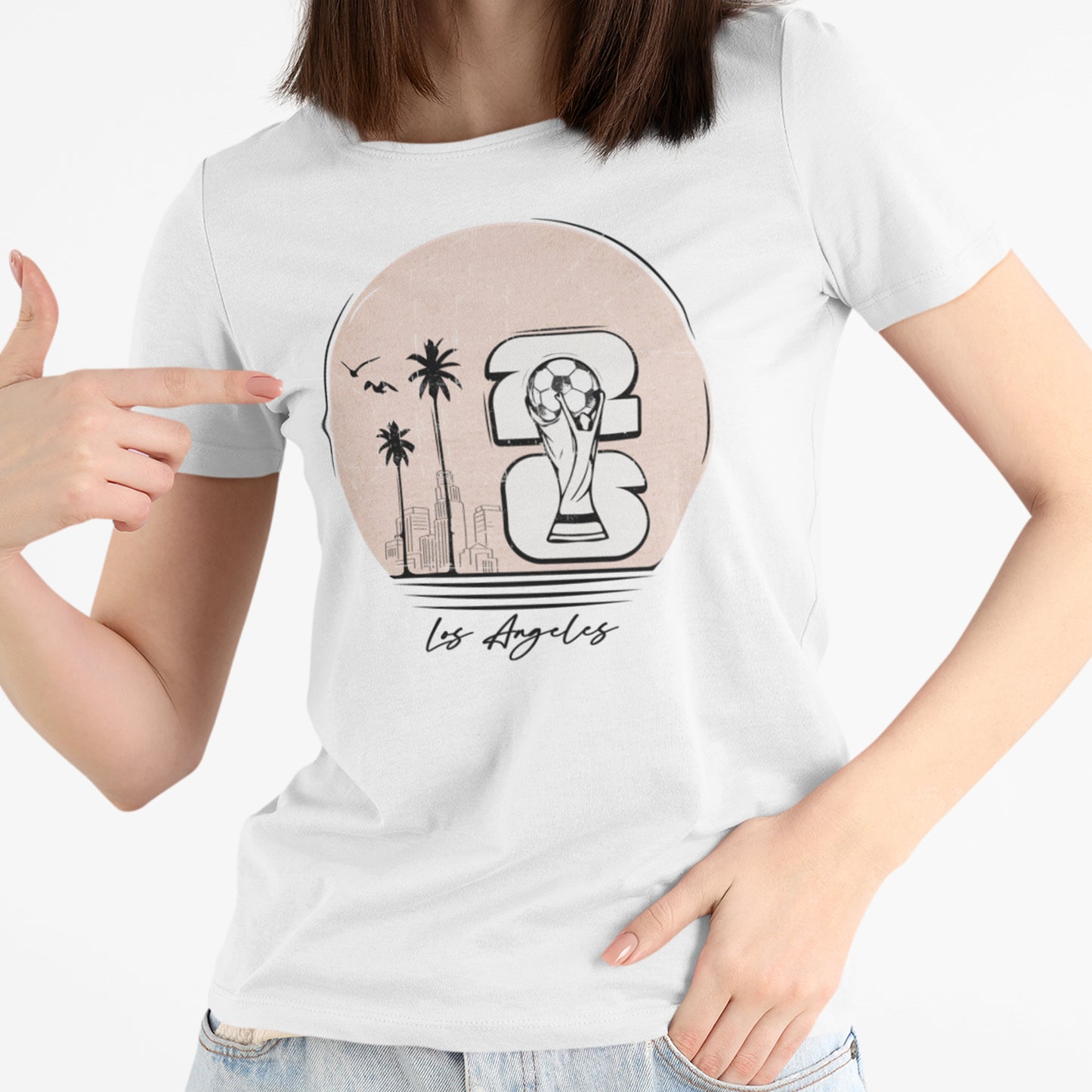 Los Angeles World Cup 2026 Unisex T Shirt, Minimal LA Soccer Graphic Tee, World Cup Inspired Palm Tree Art Line Shirt, Soccer Fan Gift