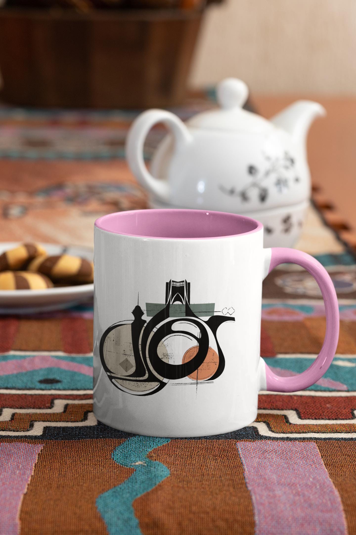 Persian TEHRAN Mug, Farsi Calligraphy, Iranian Gift, 11oz/15oz Coffee Cup, تهران