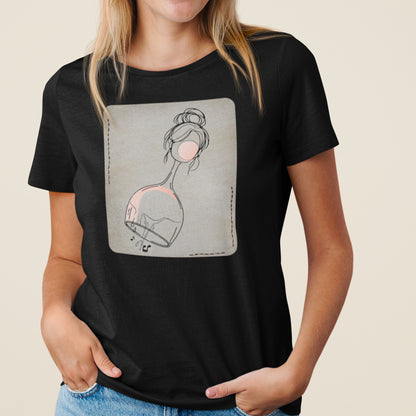 Funny T-Shirt, Wine Down Weeken,  Iranian Art Shirt, Unique Gift for Her, Art line Persian Design