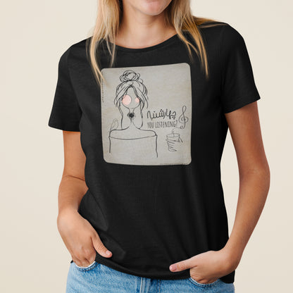 Persian T-Shirt,چهارشنبه ،  Wednesday , Iranian Art Shirt, Unique Gift for Her, Art line Persian Design