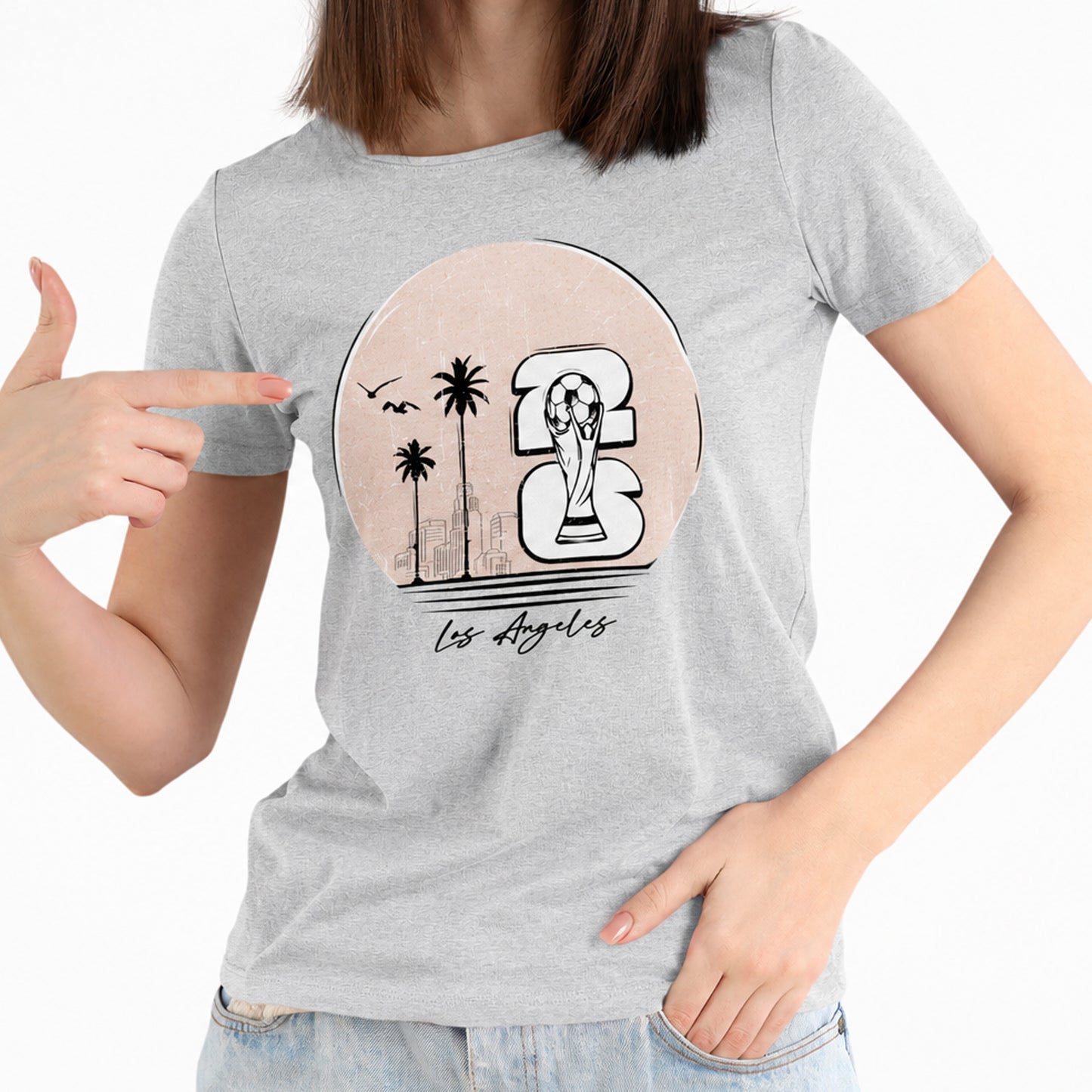 Los Angeles World Cup 2026 Unisex T Shirt, Minimal LA Soccer Graphic Tee, World Cup Inspired Palm Tree Art Line Shirt, Soccer Fan Gift