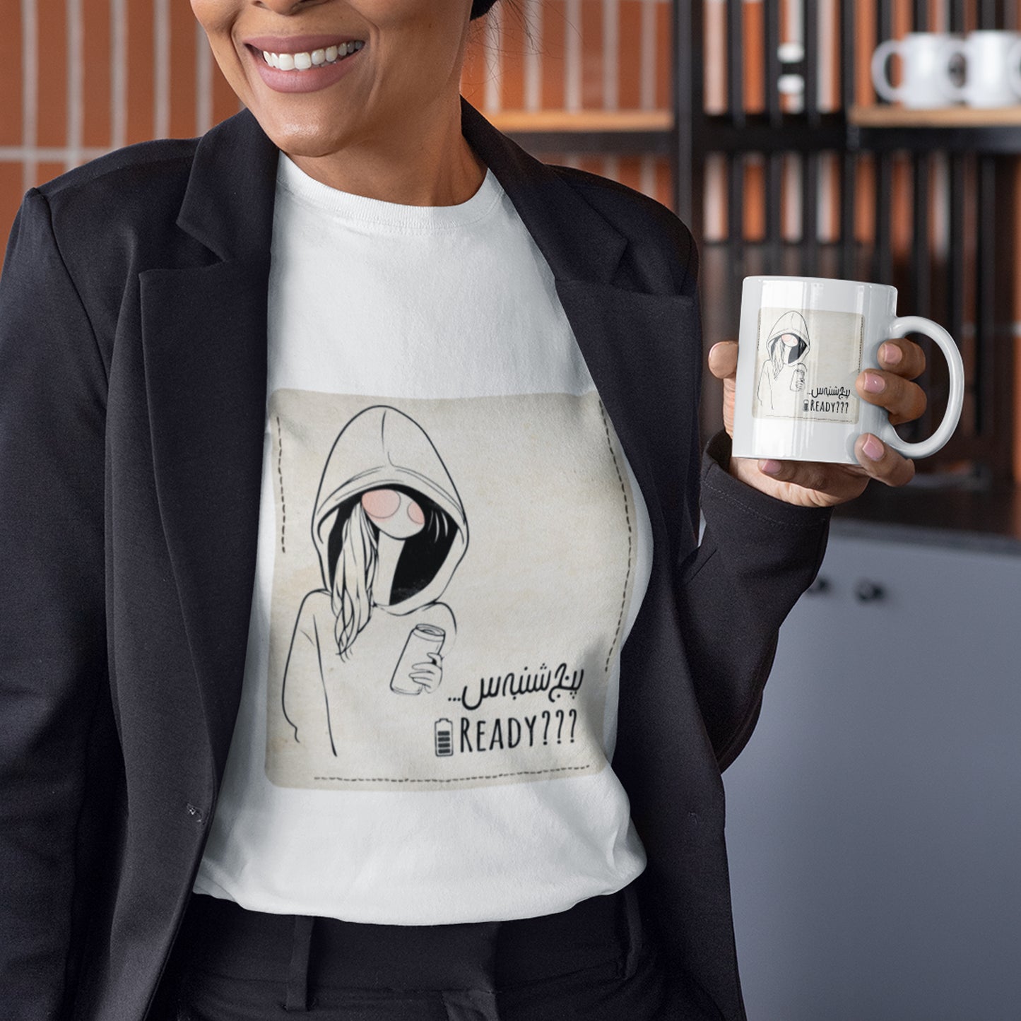 Persian funny T-Shirt, پنج شنبه، Thursday, Iranian Art Shirt, Unique Gift for Her, Art line Persian Design