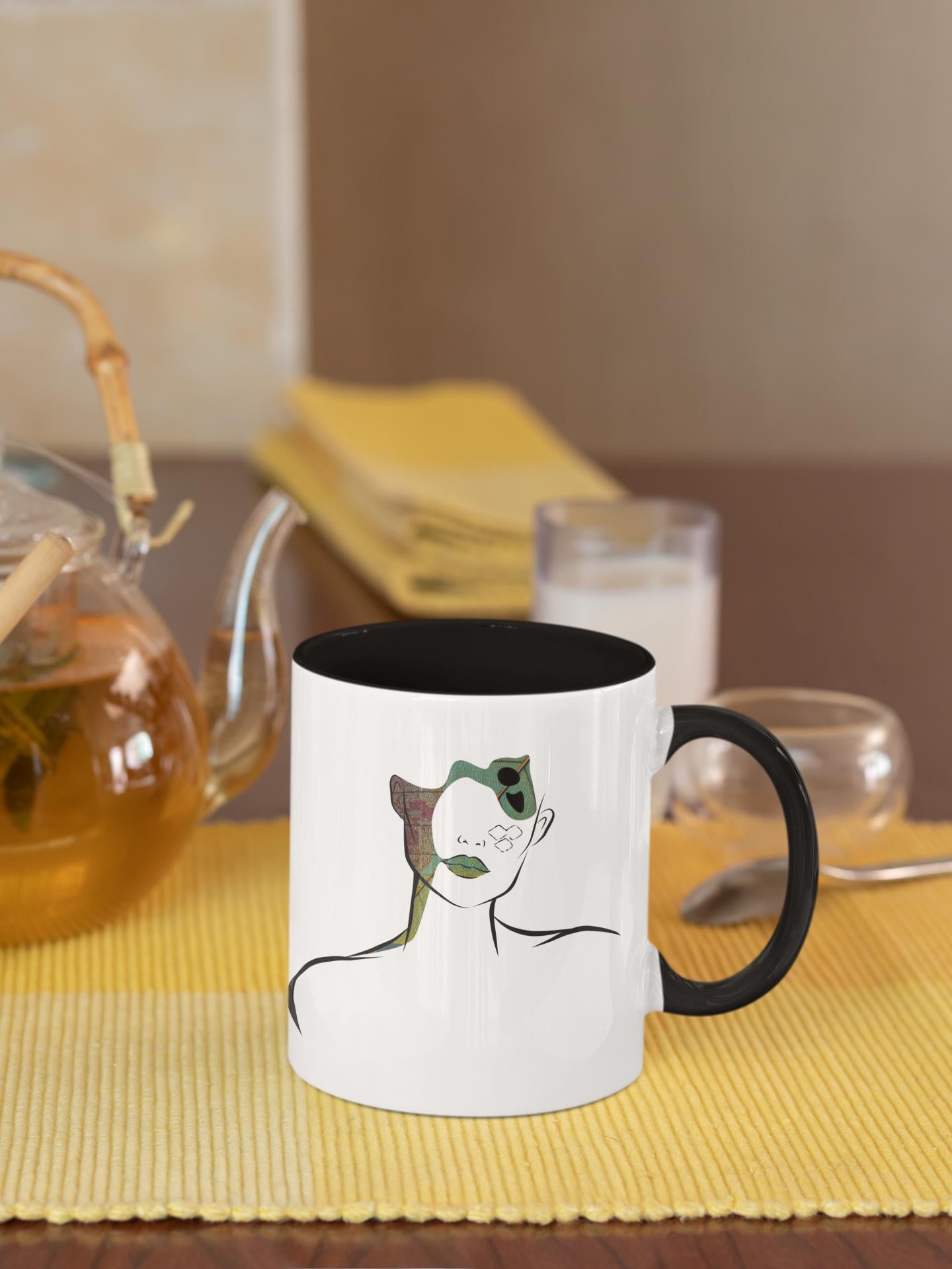 Hich Mug, Persian Art Coffee Cup, Personalized Gift , Iranian calligra, Calligraphy Mug, هیچ