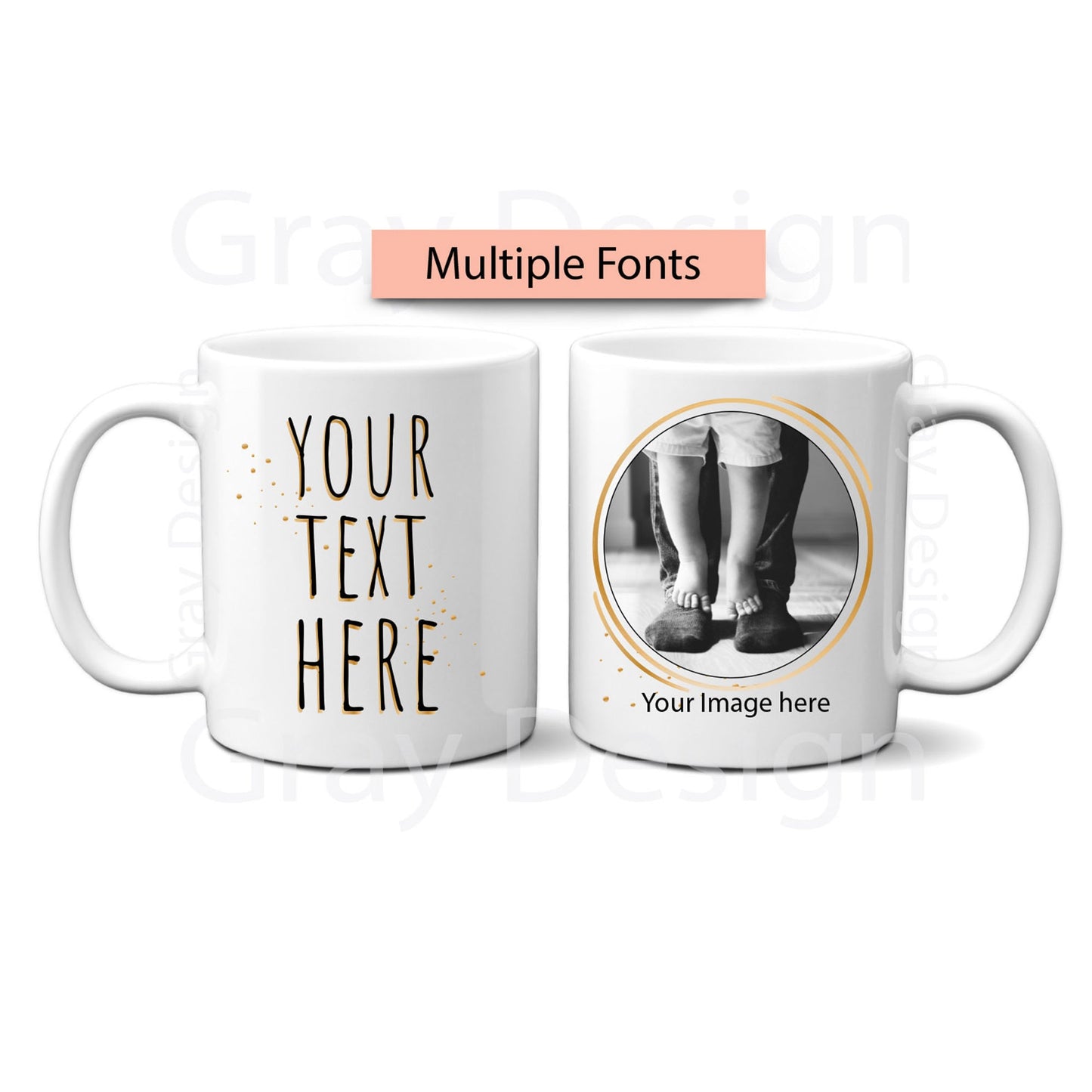 Customizable Photo Mug, Personalized Gift, 11oz Ceramic