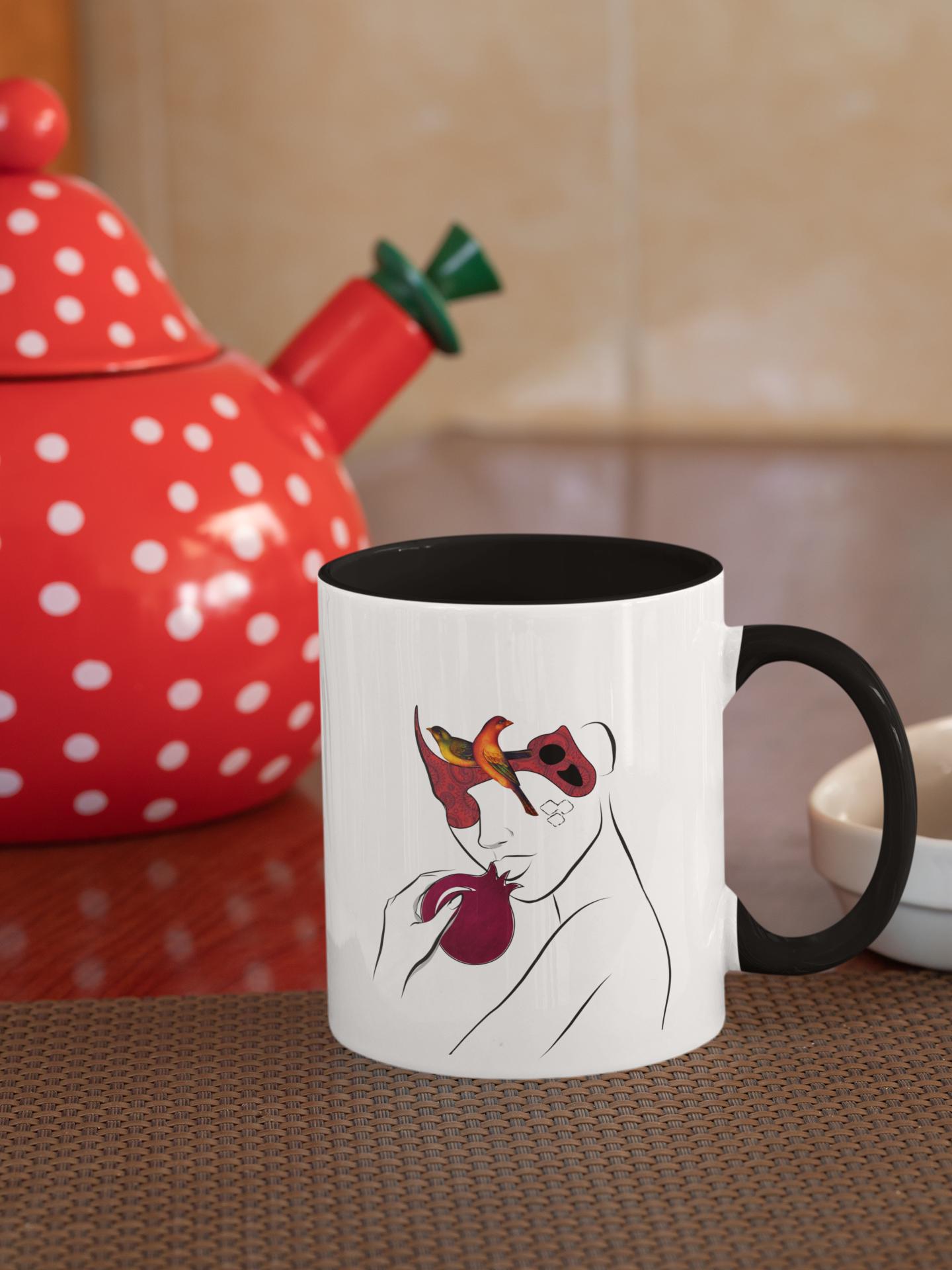 Persian Yalda Mug,  Farsi Calligraphy, Iranian Gift, 11oz/15oz Coffee Cup