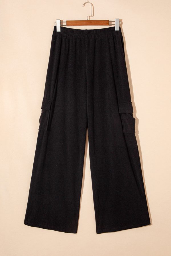 Black High Neck Sleeveless Vest and Cargo Pants Outfit - Image 6