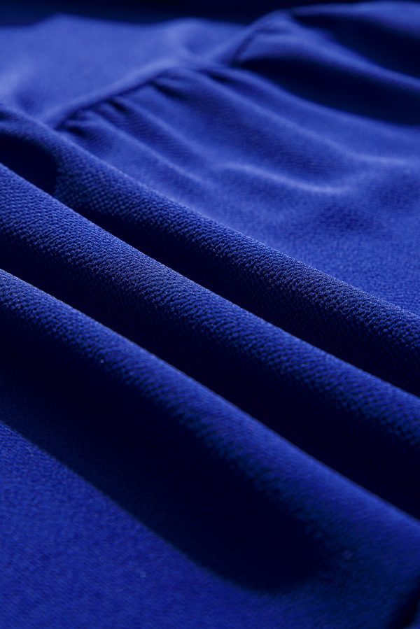Bluing Ruffled Short Sleeve Collared V Neck Tiered Midi Dress - Image 9