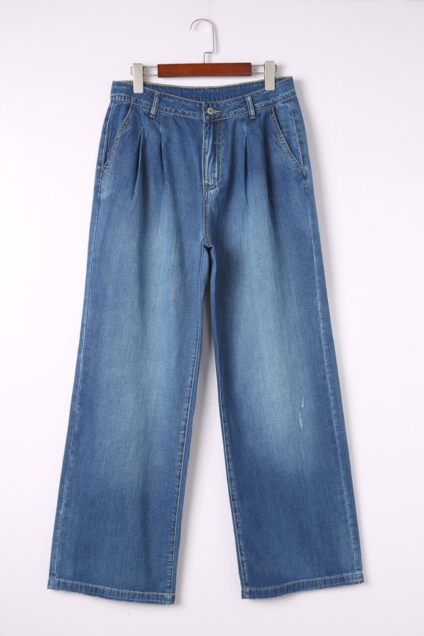 Blue Slouchy Wide Leg Jeans - Image 6
