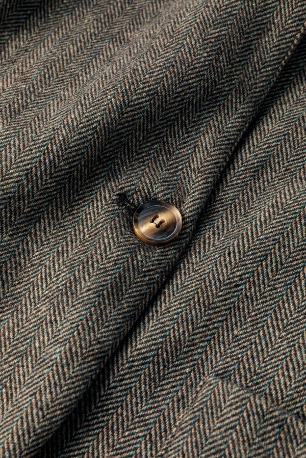 Desert Palm Twilled Single Breasted Lapel Blazer Coat - Image 6