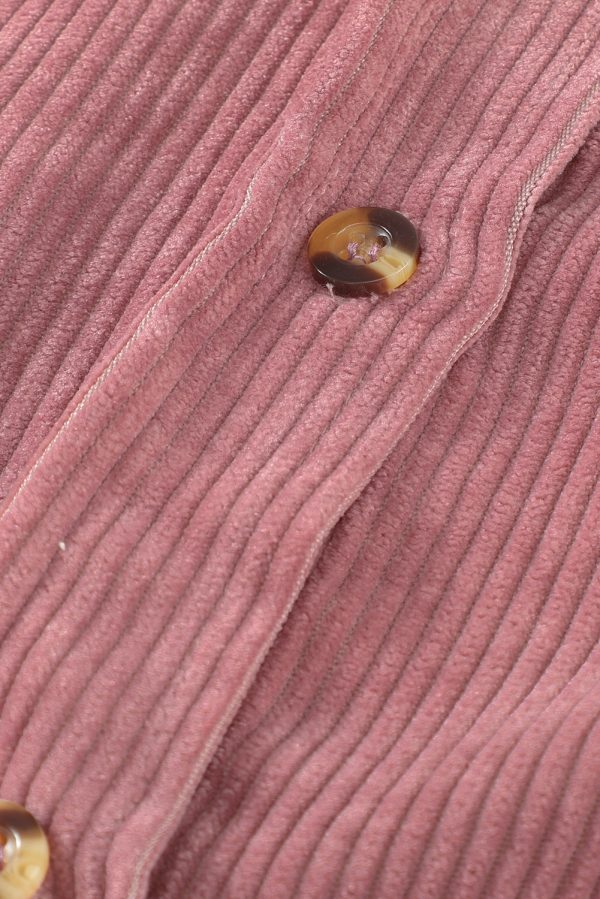 Dark Blue Corduroy Button Pocket Shirt - Image 16