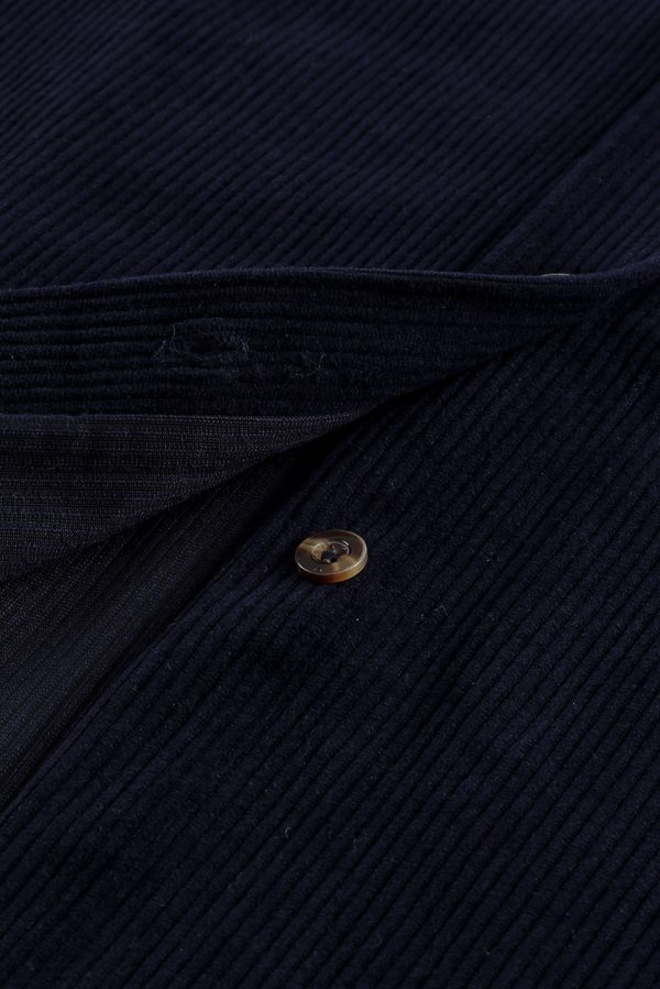 Dark Blue Corduroy Button Pocket Shirt - Image 8