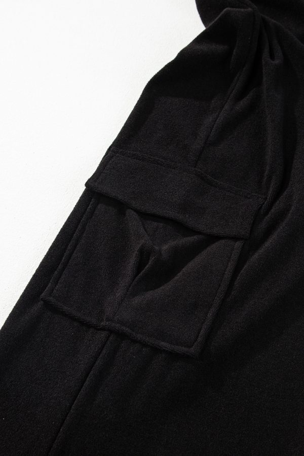 Black High Neck Sleeveless Vest and Cargo Pants Outfit - Image 10