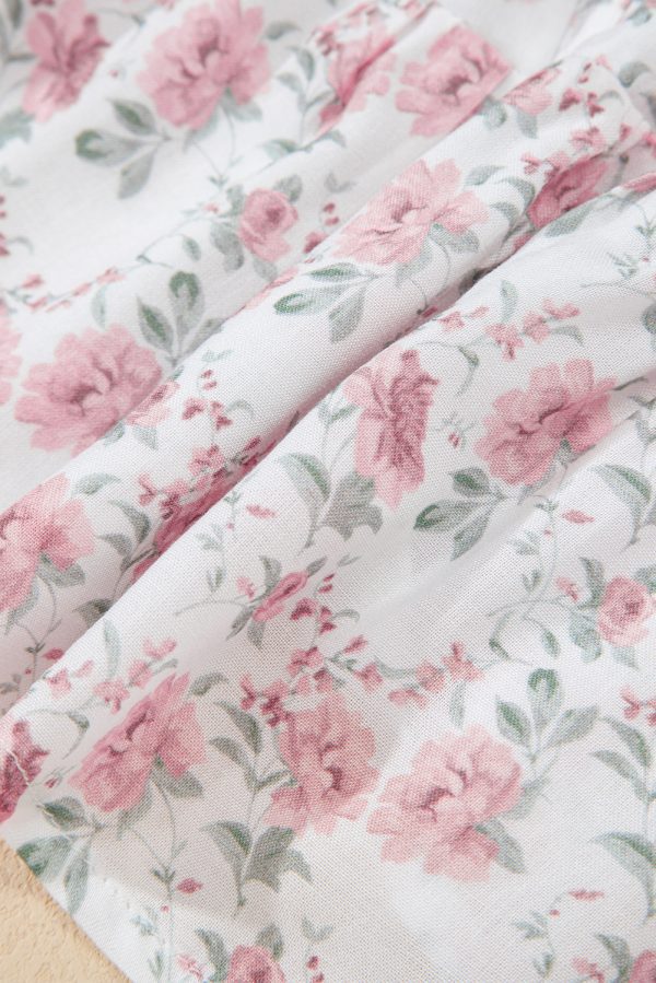 Pink Floral Flutter Peplum Tank Top - Image 11