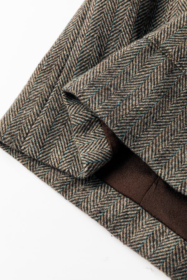 Desert Palm Twilled Single Breasted Lapel Blazer Coat - Image 7
