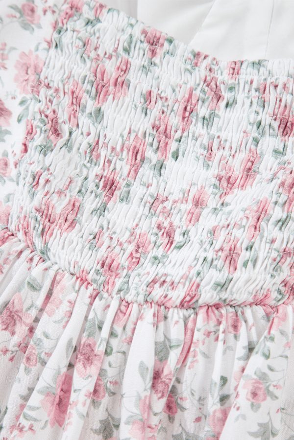Pink Floral Flutter Peplum Tank Top - Image 7