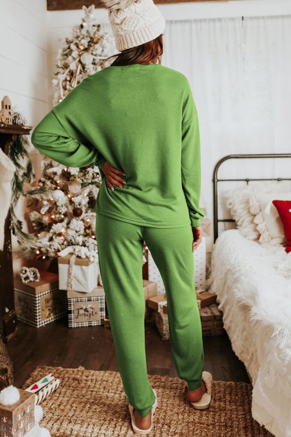 Gray Long Sleeve Pullover and Jogger Pants Lounge Set - Image 20