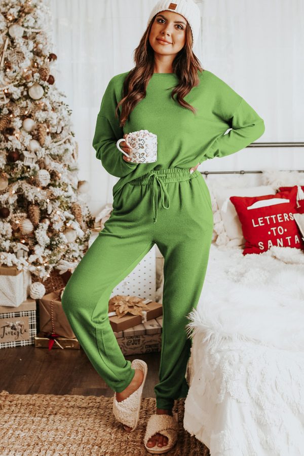 Gray Long Sleeve Pullover and Jogger Pants Lounge Set - Image 21