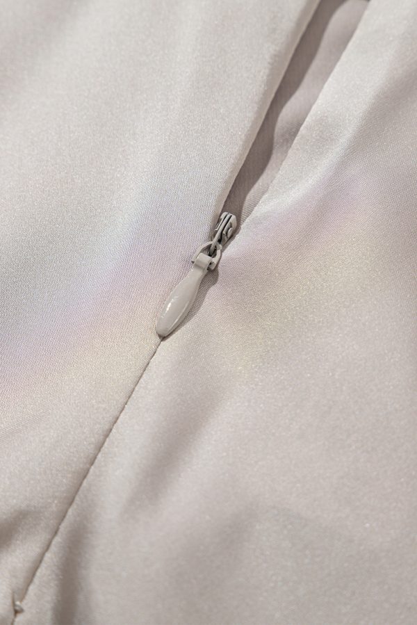 Jet Stream Satin Solid High Waist Maxi Skirt - Image 8