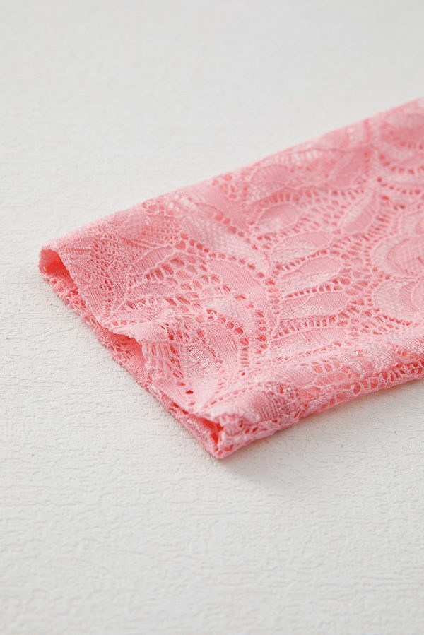 Blossom Floral Lace Sheer Long Sleeve Top - Image 8