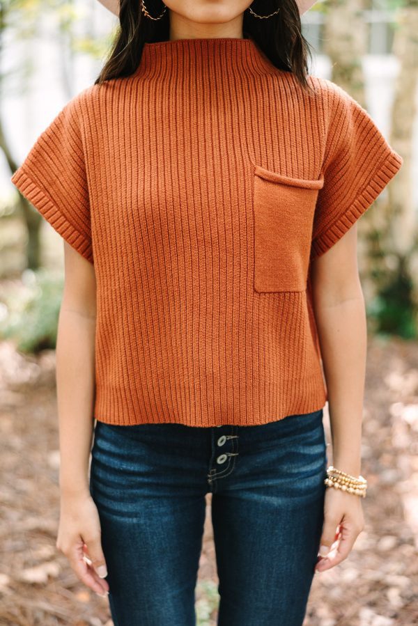 Pink Patch Pocket Ribbed Knit Short Sleeve Sweater - Image 28