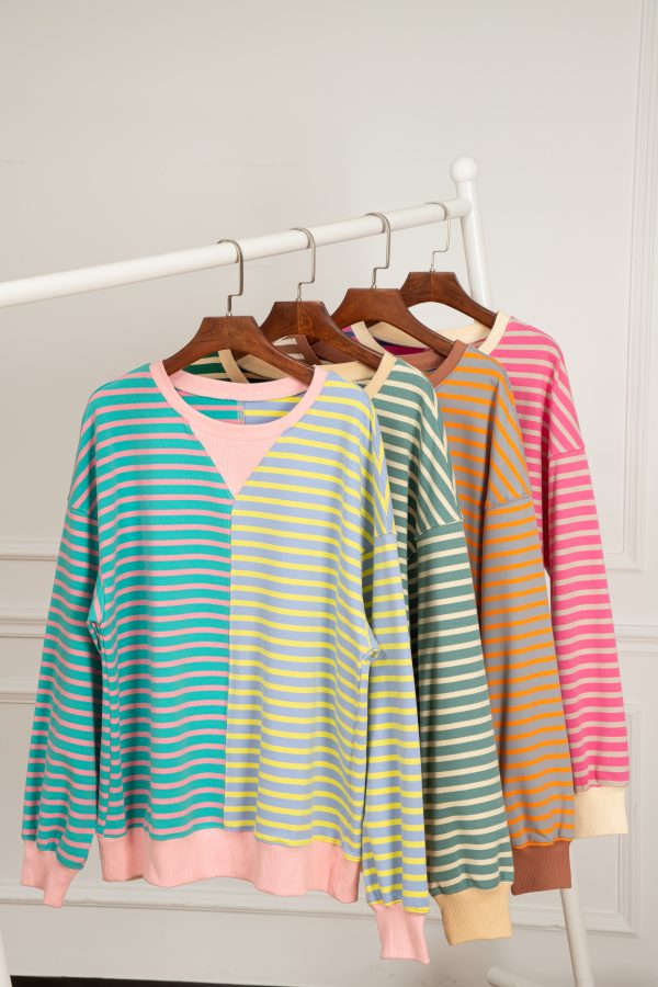 Colorblock Drop Shoulder Oversize Sweatshirt - Image 8