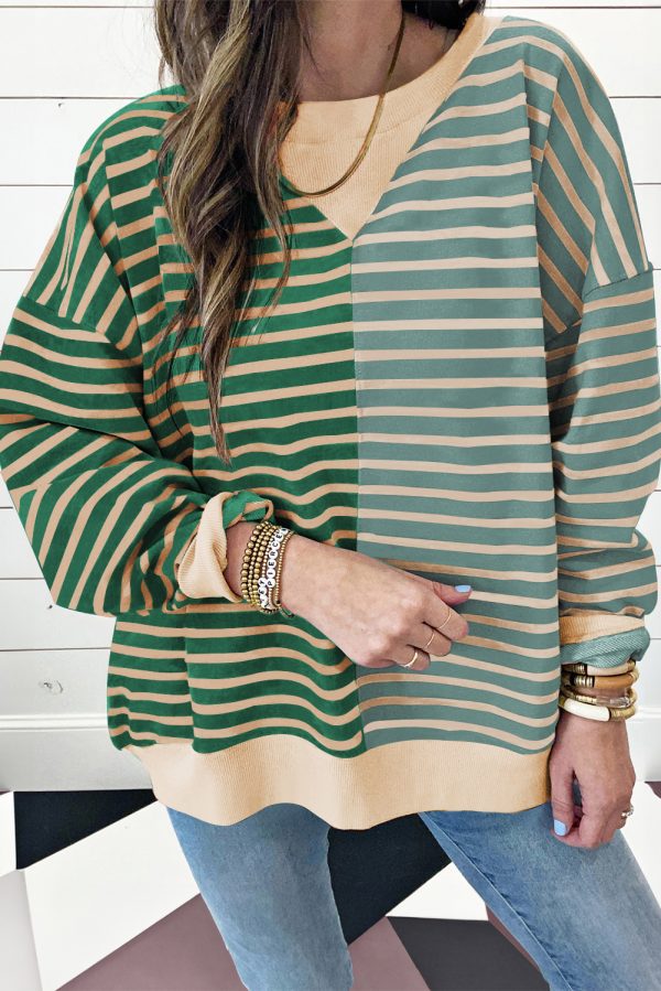 Colorblock Drop Shoulder Oversize Sweatshirt - Image 15