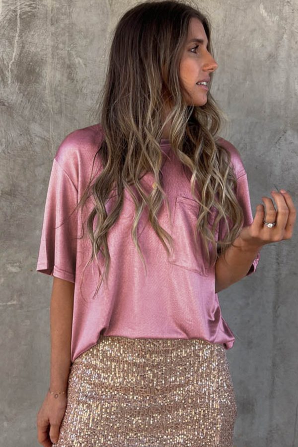 Apricot Chest Pocket Loose Fit T Shirt - Image 6