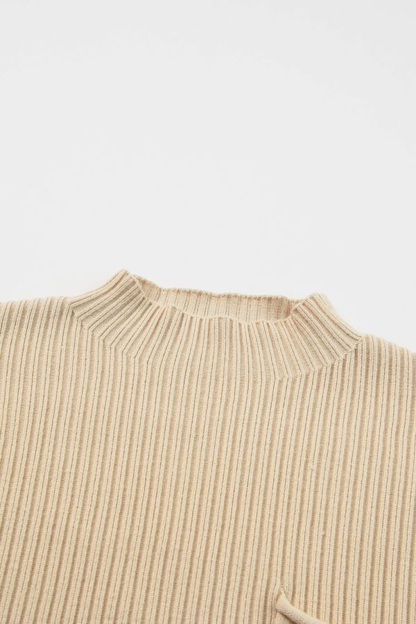 Pink Patch Pocket Ribbed Knit Short Sleeve Sweater - Image 10