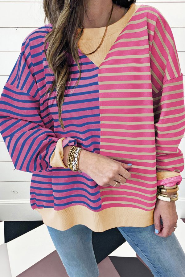 Colorblock Drop Shoulder Oversize Sweatshirt - Image 9