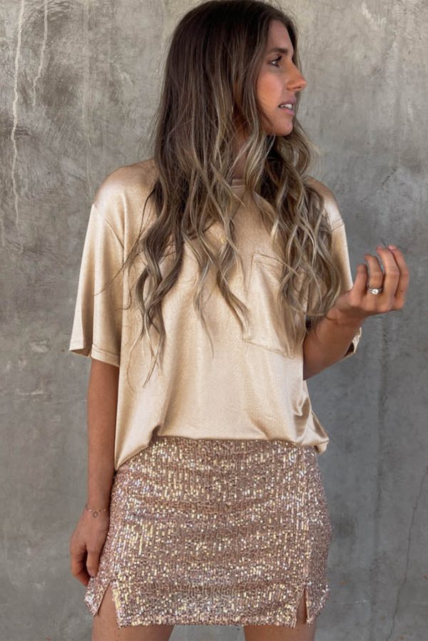Apricot Chest Pocket Loose Fit T Shirt - Image 3